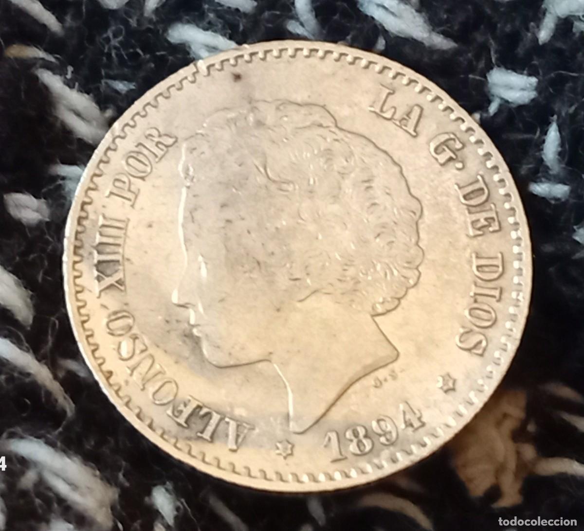 Monedas de Espa&ntilde;a: ALFONSO XIII. 50 C&Eacute;NTIMOS. 1894. MBC+ - Foto 7
