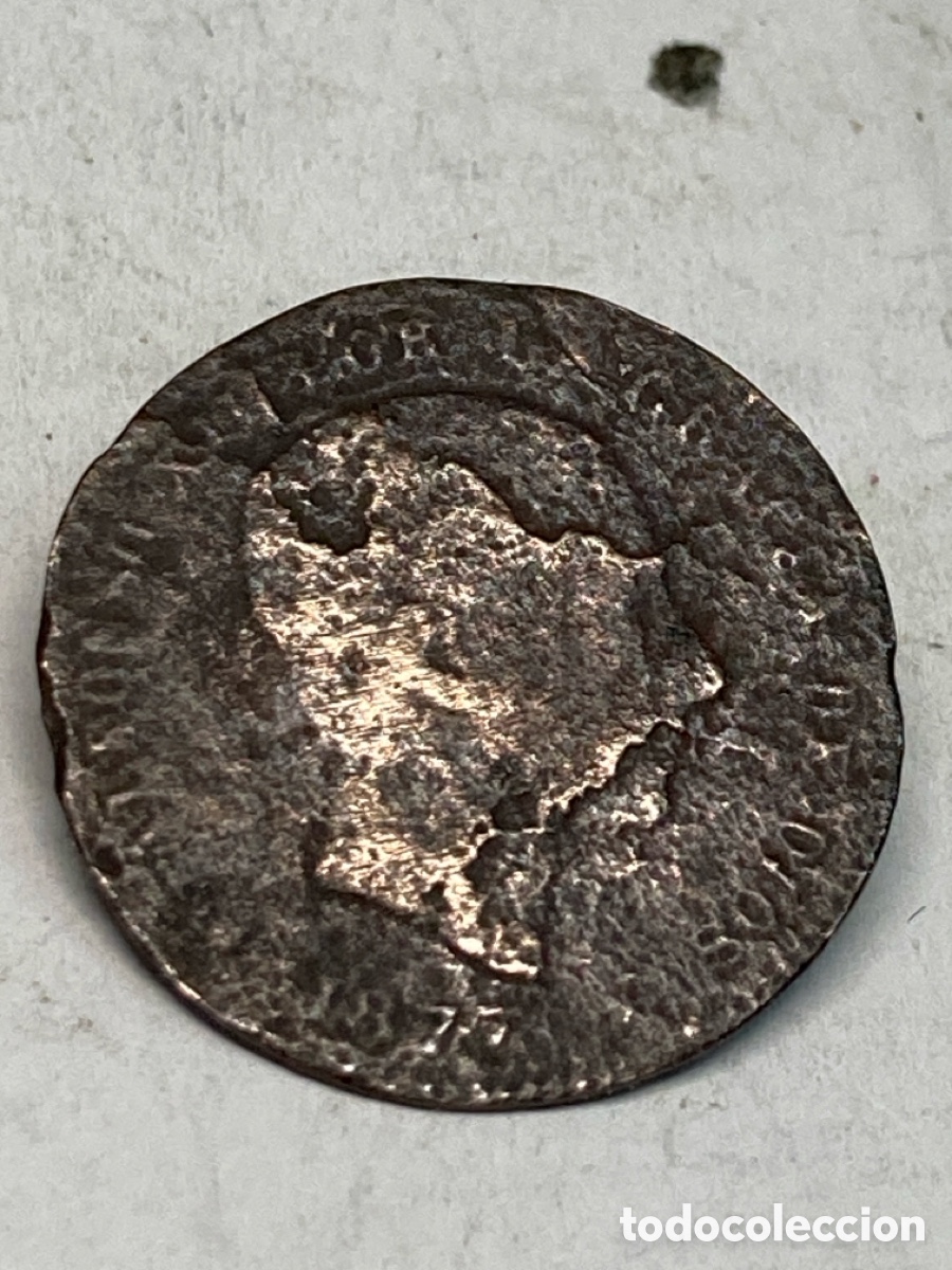 Monedas de Espa&ntilde;a: Moneda 5 c&eacute;ntimos 1877 M34 - Foto 2