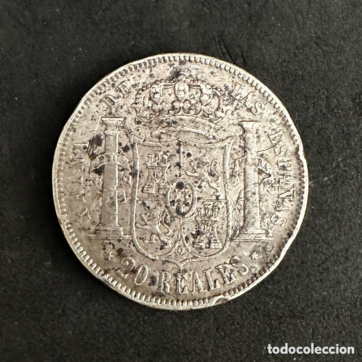Monedas de Espa&ntilde;a: Moneda 20 reales 1858 Madrid - Foto 2