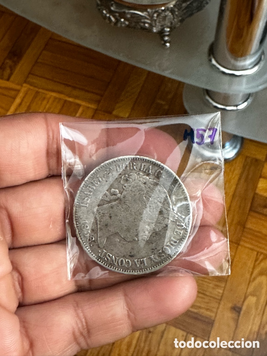 Monedas de Espa&ntilde;a: Moneda 20 reales 1858 Madrid - Foto 4