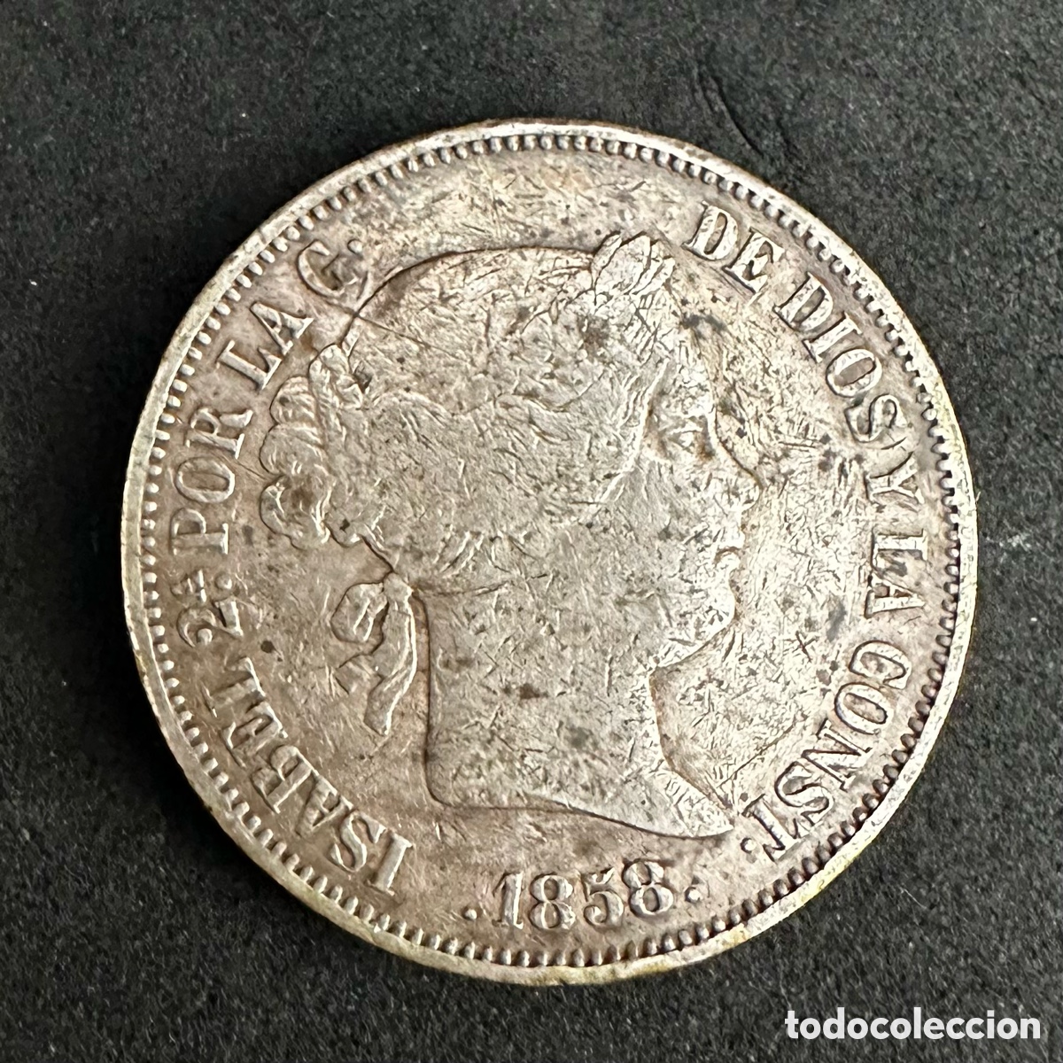 Monedas de Espa&ntilde;a: Moneda 20 reales 1858 Madrid - Foto 1