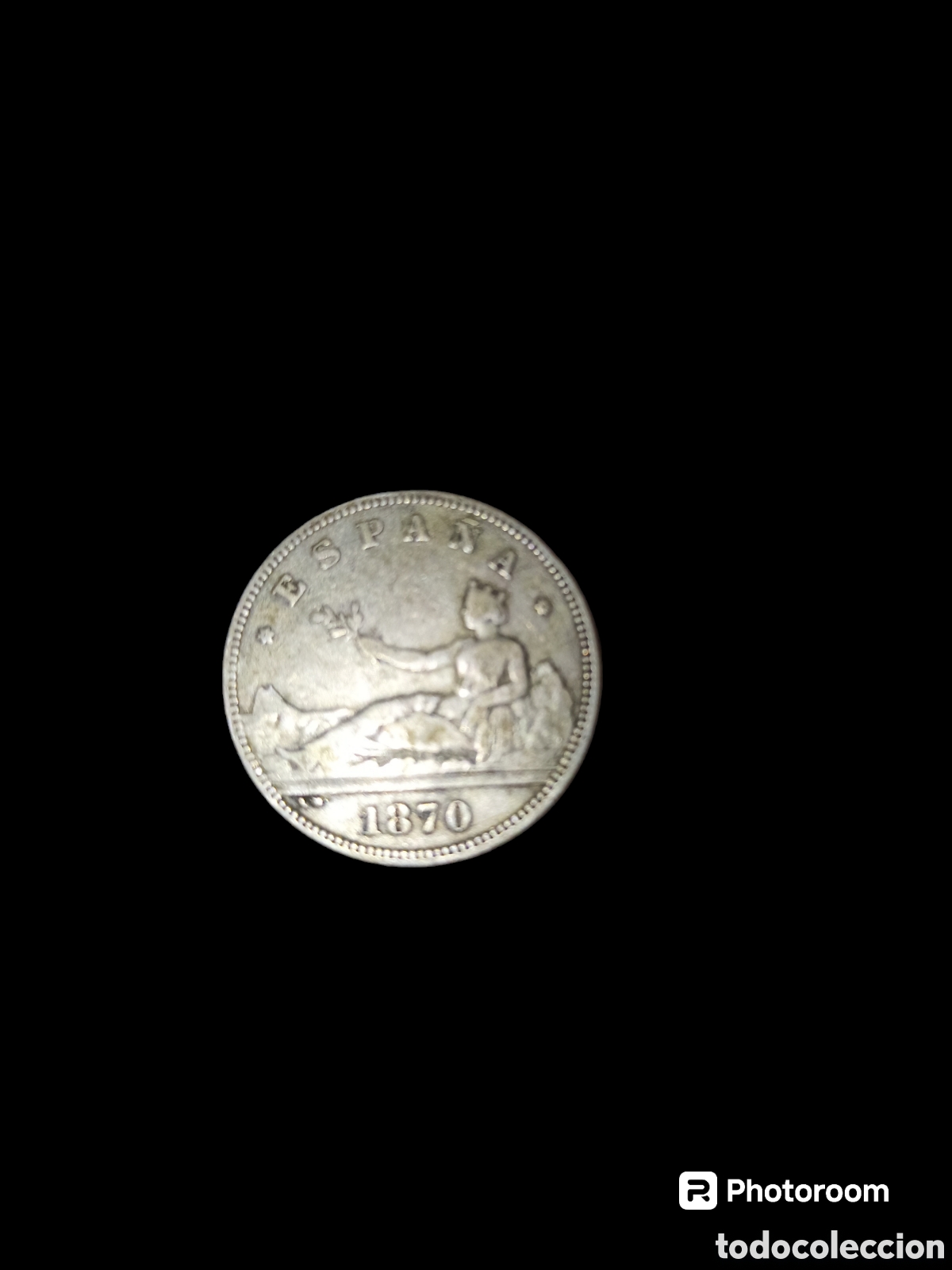 Monedas de Espa&ntilde;a: Moneda de 2 pesetas 1870 de plata - Foto 4
