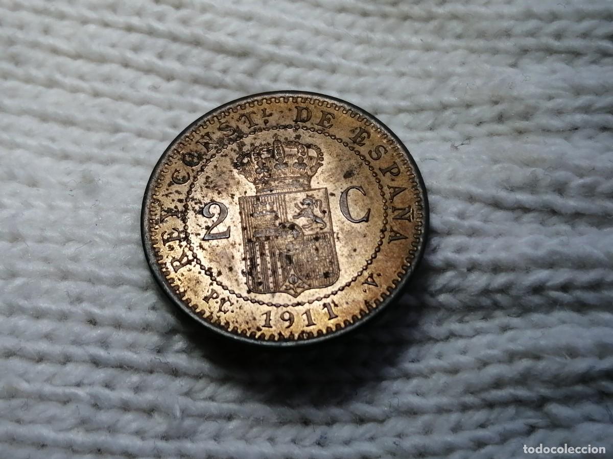 Monedas de Espa&ntilde;a: ALFONSO XIII. 2 C&Eacute;NTIMOS 1911 *11. SC - Foto 4