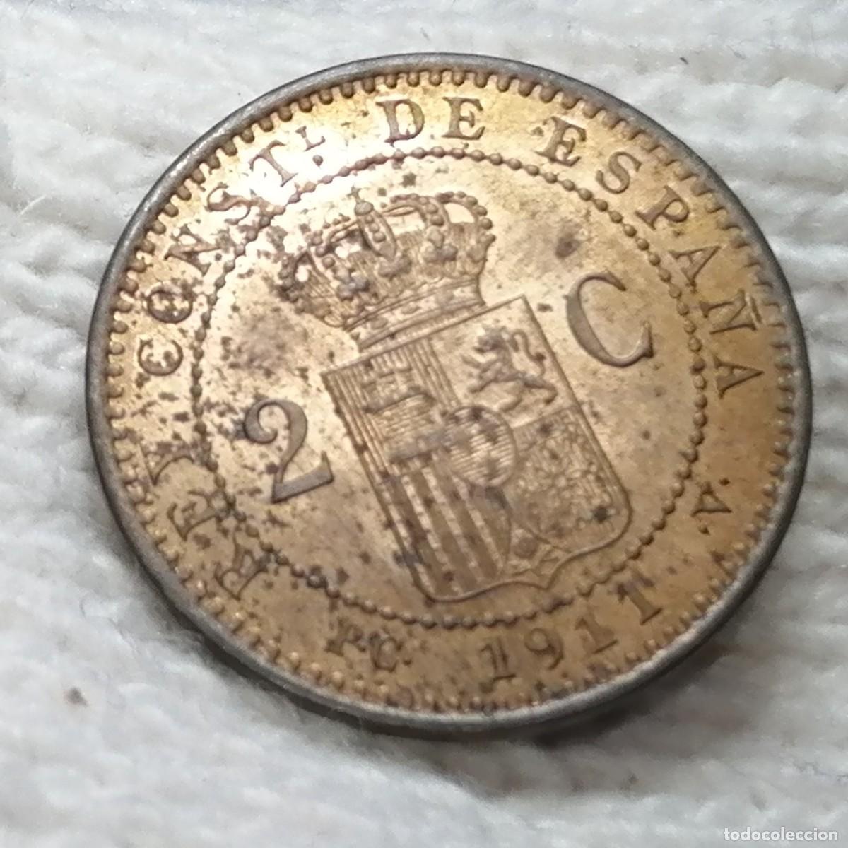 Monedas de Espa&ntilde;a: ALFONSO XIII. 2 C&Eacute;NTIMOS 1911 *11. SC - Foto 8