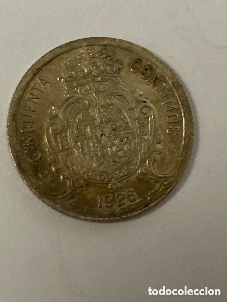 Monedas de Espa&ntilde;a: Moneda de plata 1926 de 50centimos/ J18 - Foto 2