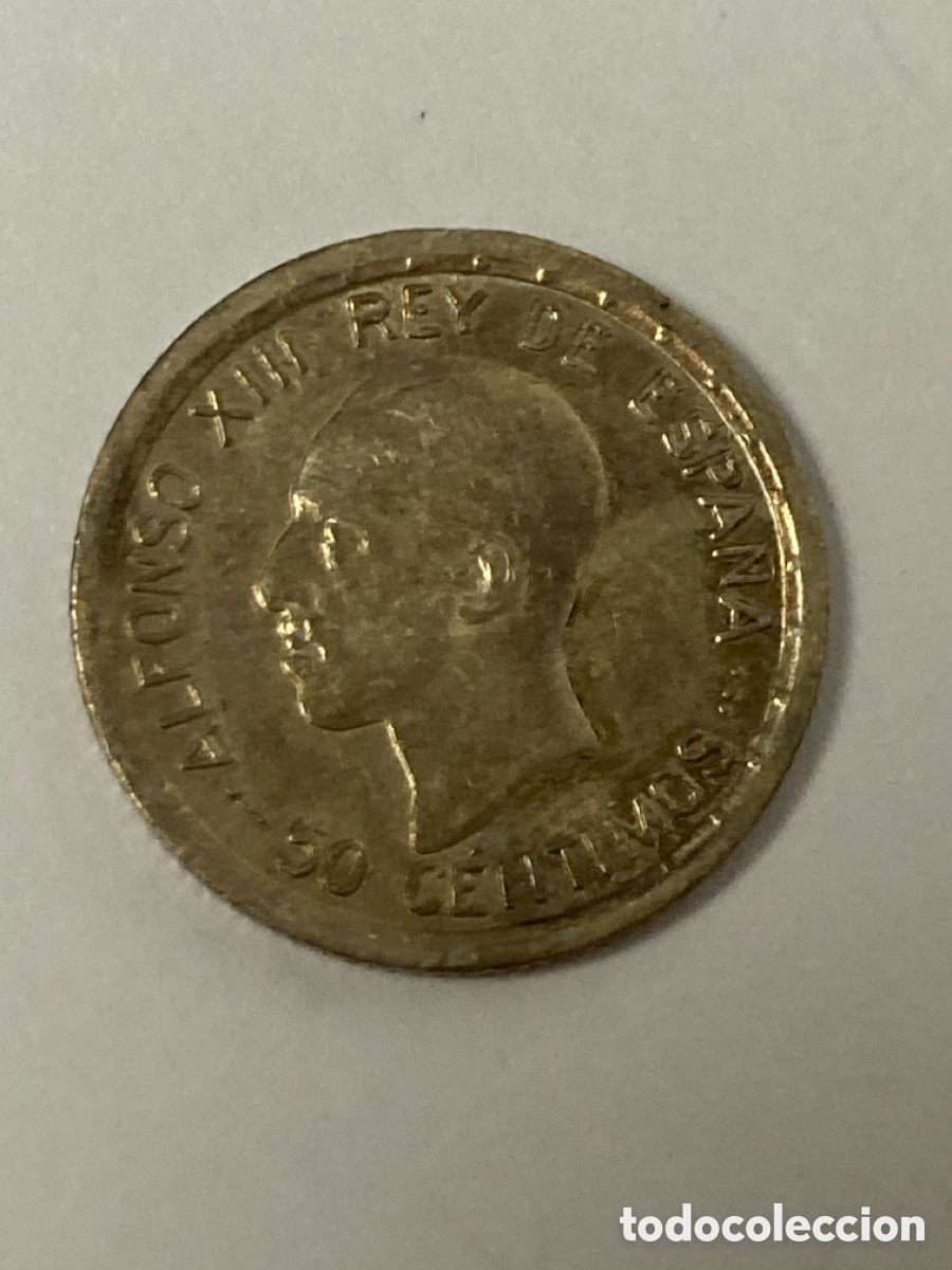 Monedas de Espa&ntilde;a: Moneda de plata 1926 de 50centimos/ J18 - Foto 1