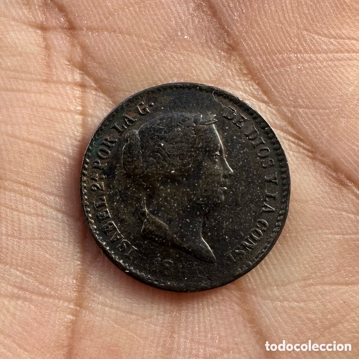 Monedas de Espa&ntilde;a: 1861 Isabel II Segovia 10 c&eacute;ntimos de real - Foto 2