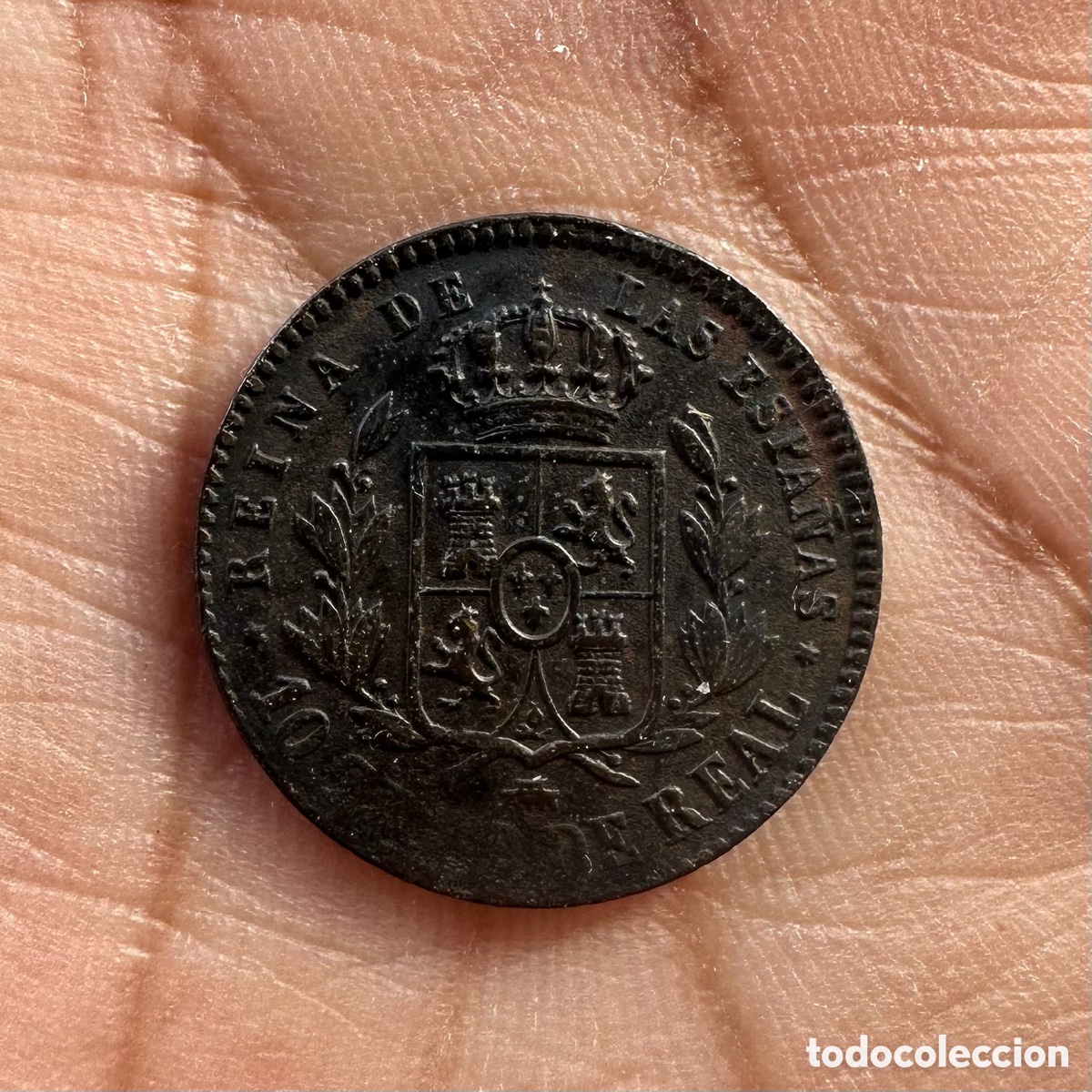 Monedas de Espa&ntilde;a: 1861 Isabel II Segovia 10 c&eacute;ntimos de real - Foto 1