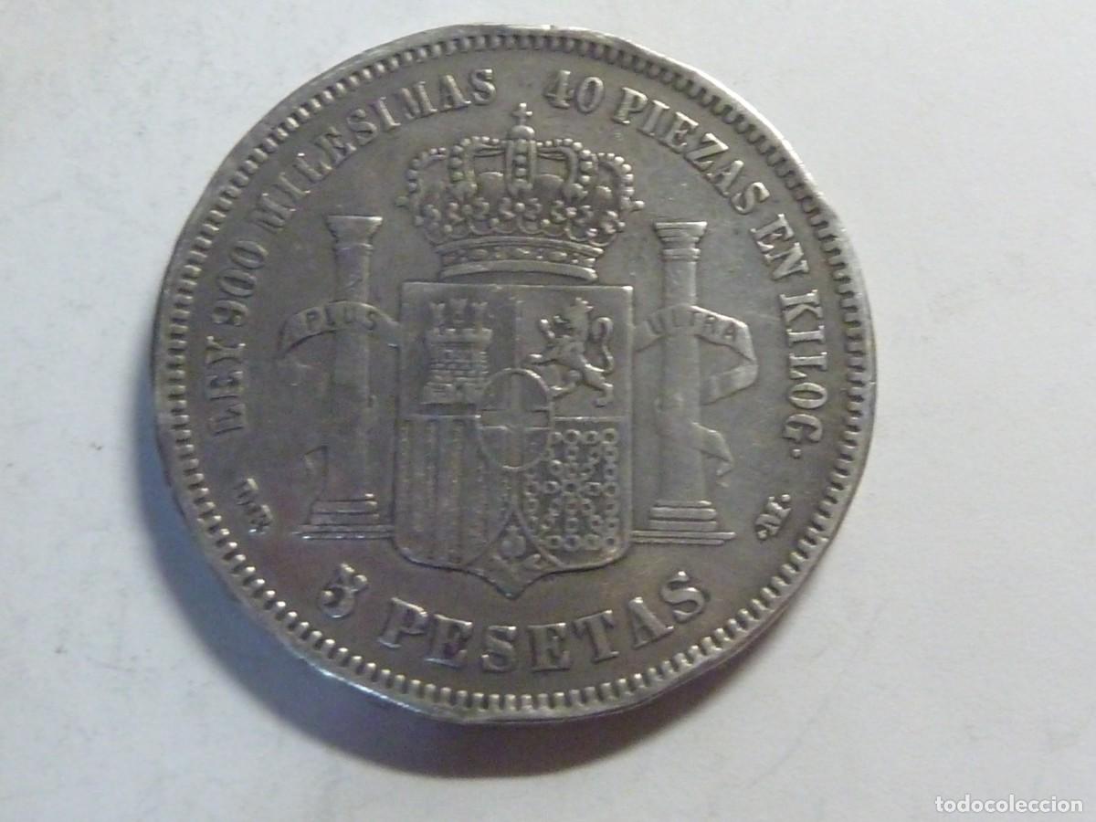 Monedas de Espa&ntilde;a: AMADEO I 5 PTAS PLATA 1871*75 B/C - Foto 2