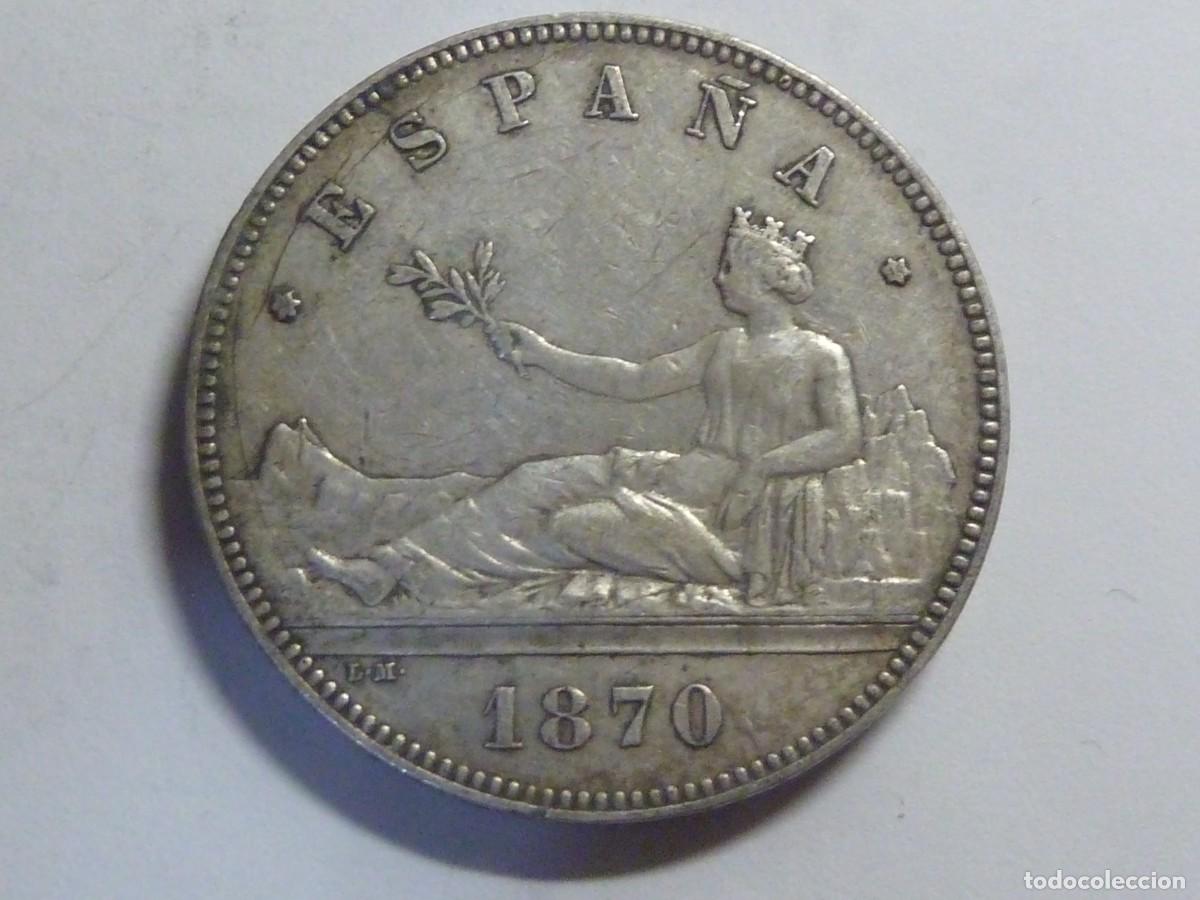 Monedas de Espa&ntilde;a: GOBIERNO PROVISIONAL 1870*70 EBC+ - Foto 1