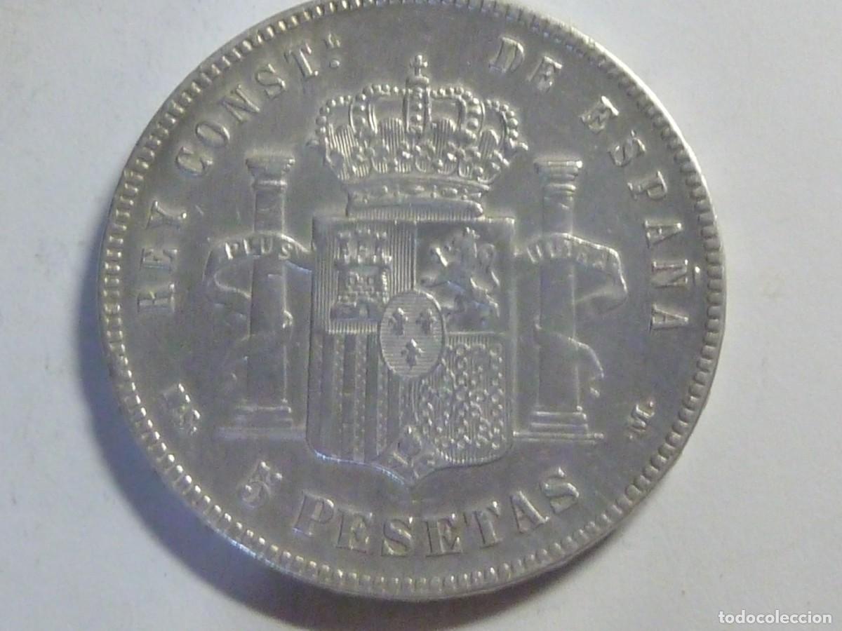 Monedas de Espa&ntilde;a: ALFONSO XII 5 PTAS 1887*87 B/C - Foto 2