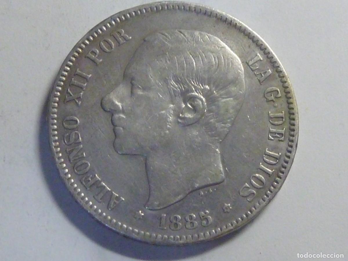 Monedas de Espa&ntilde;a: ALFONSO XII 5 PTAS 1885*85 B/C - Foto 1
