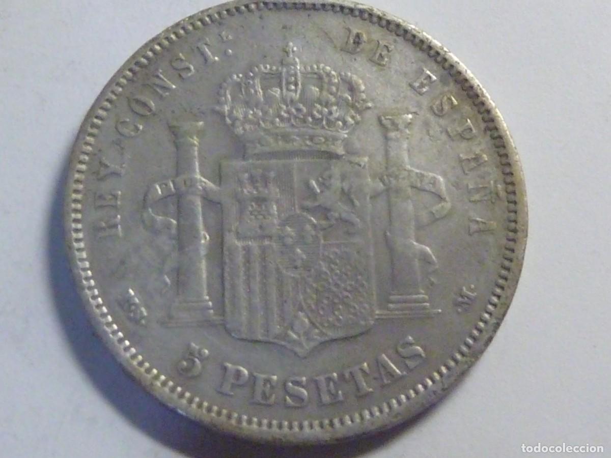Monedas de Espa&ntilde;a: ALFONSO XII 5 PTAS 1885*85 B/C - Foto 2