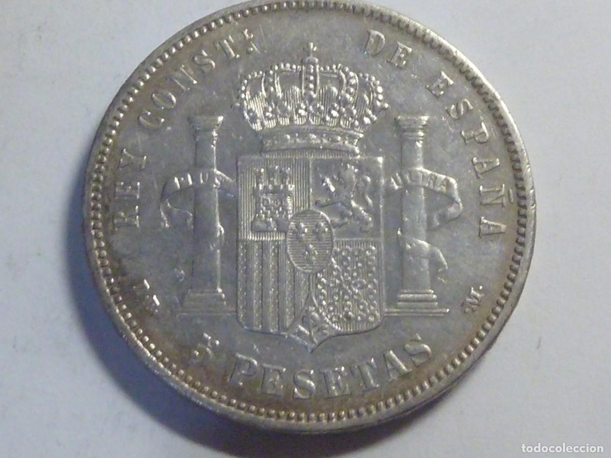 Monedas de Espa&ntilde;a: ALFONSO XII 5 PTAS 1877*77 B/C - Foto 2