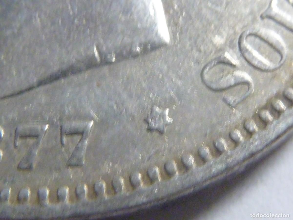 Monedas de Espa&ntilde;a: ALFONSO XII 5 PTAS 1877*77 B/C - Foto 3