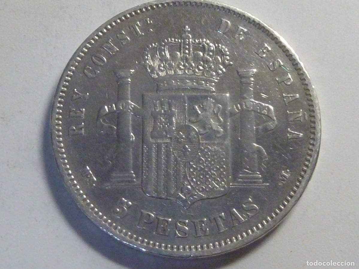 Monedas de Espa&ntilde;a: ALFONSO XII 5 PTAS 1884*84 B/C - Foto 2