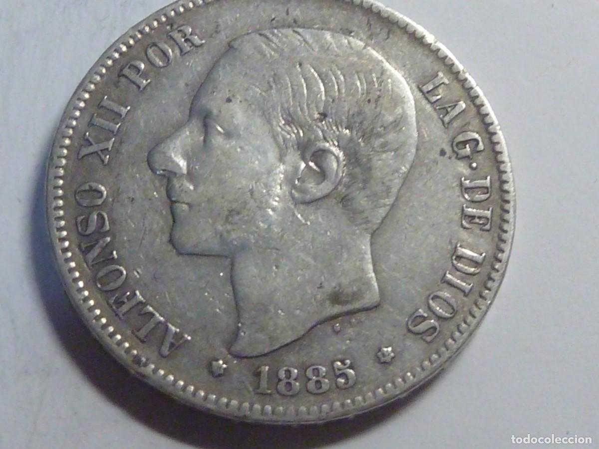 Monedas de Espa&ntilde;a: ALFONSO XII 5 PTAS 1885*85 B/C - Foto 1