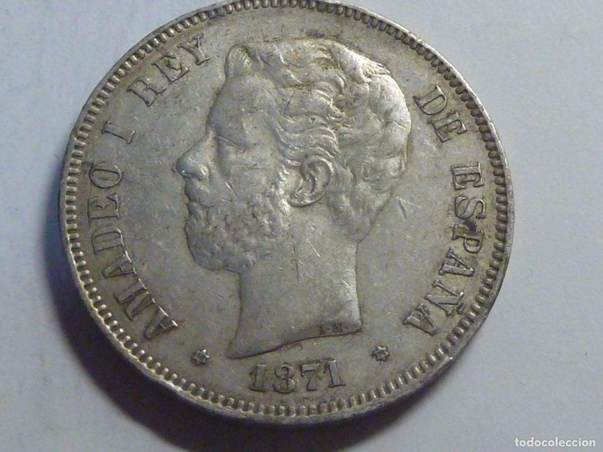 Monedas de Espa&ntilde;a: AMADEO I 5 PTAS PLATA 1874*74 EBC - Foto 1