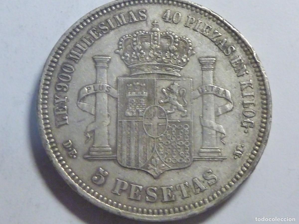 Monedas de Espa&ntilde;a: AMADEO I 5 PTAS PLATA 1874*74 EBC - Foto 2