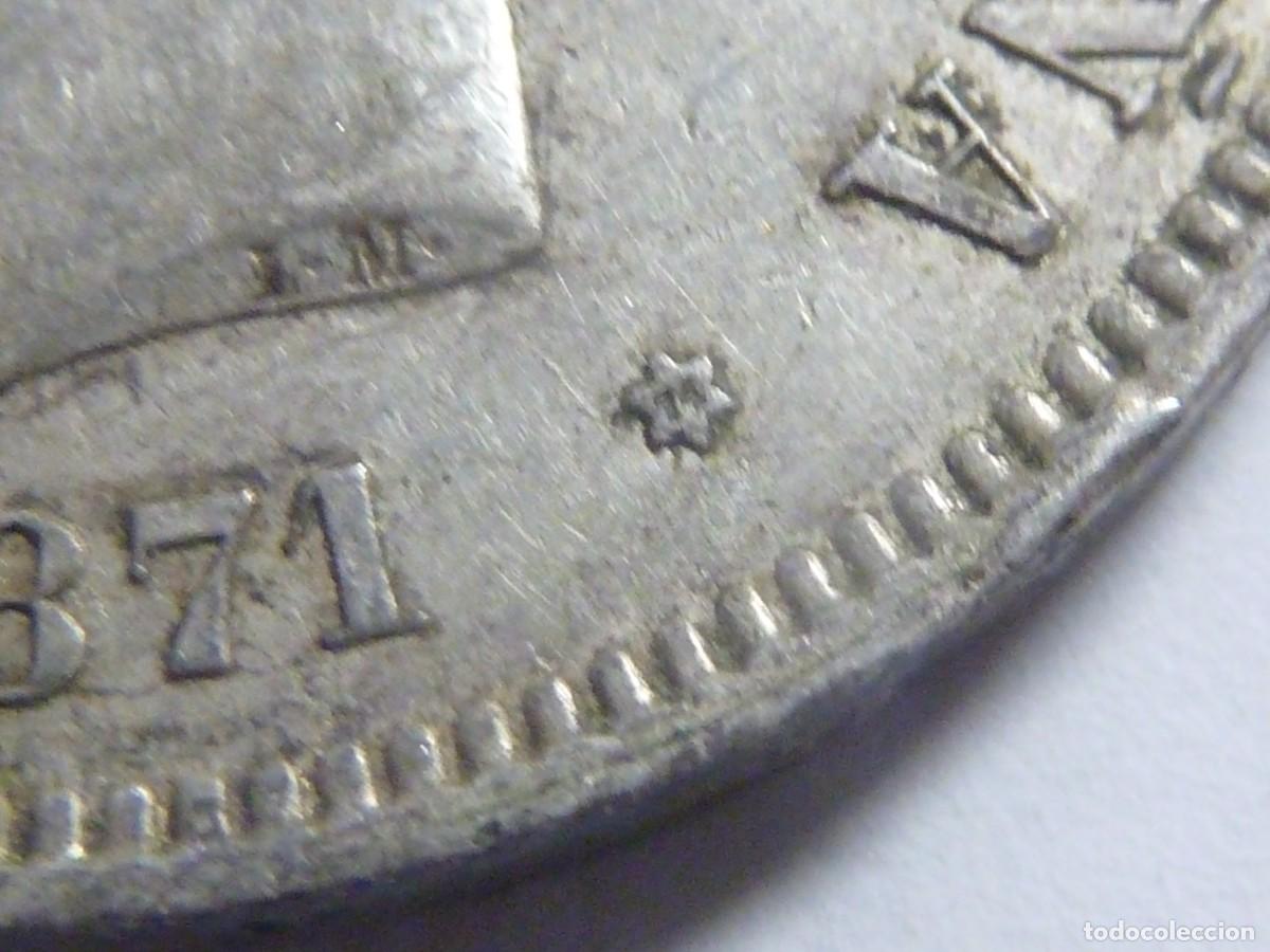Monedas de Espa&ntilde;a: AMADEO I 5 PTAS PLATA 1874*74 EBC - Foto 3