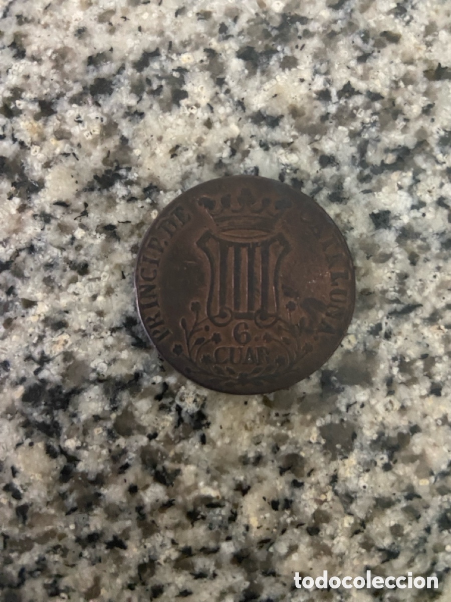 Monedas de Espa&ntilde;a: Moneda Catalu&ntilde;a 6 cuartos del 1838 - Foto 2