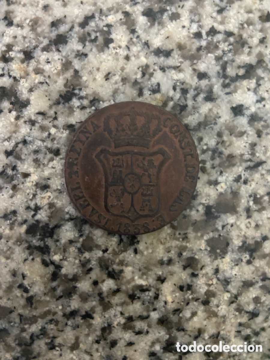 Monedas de Espa&ntilde;a: Moneda Catalu&ntilde;a 6 cuartos del 1838 - Foto 1