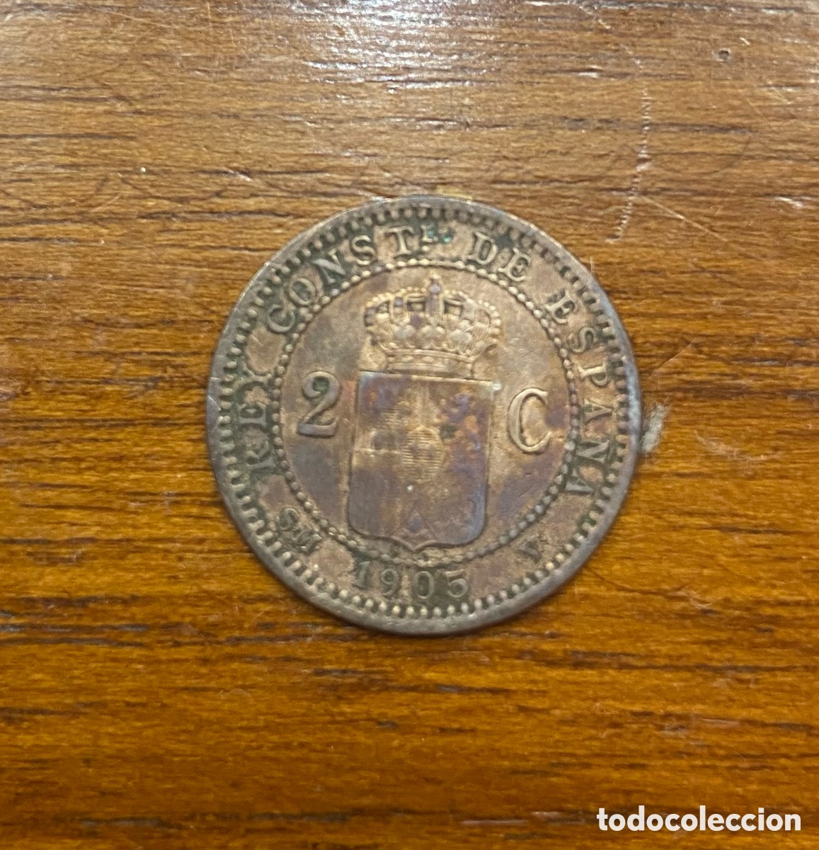 Monedas de Espa&ntilde;a: 7 Monedas de Espa&ntilde;a 2 c&eacute;ntimos del 1905 - Foto 2