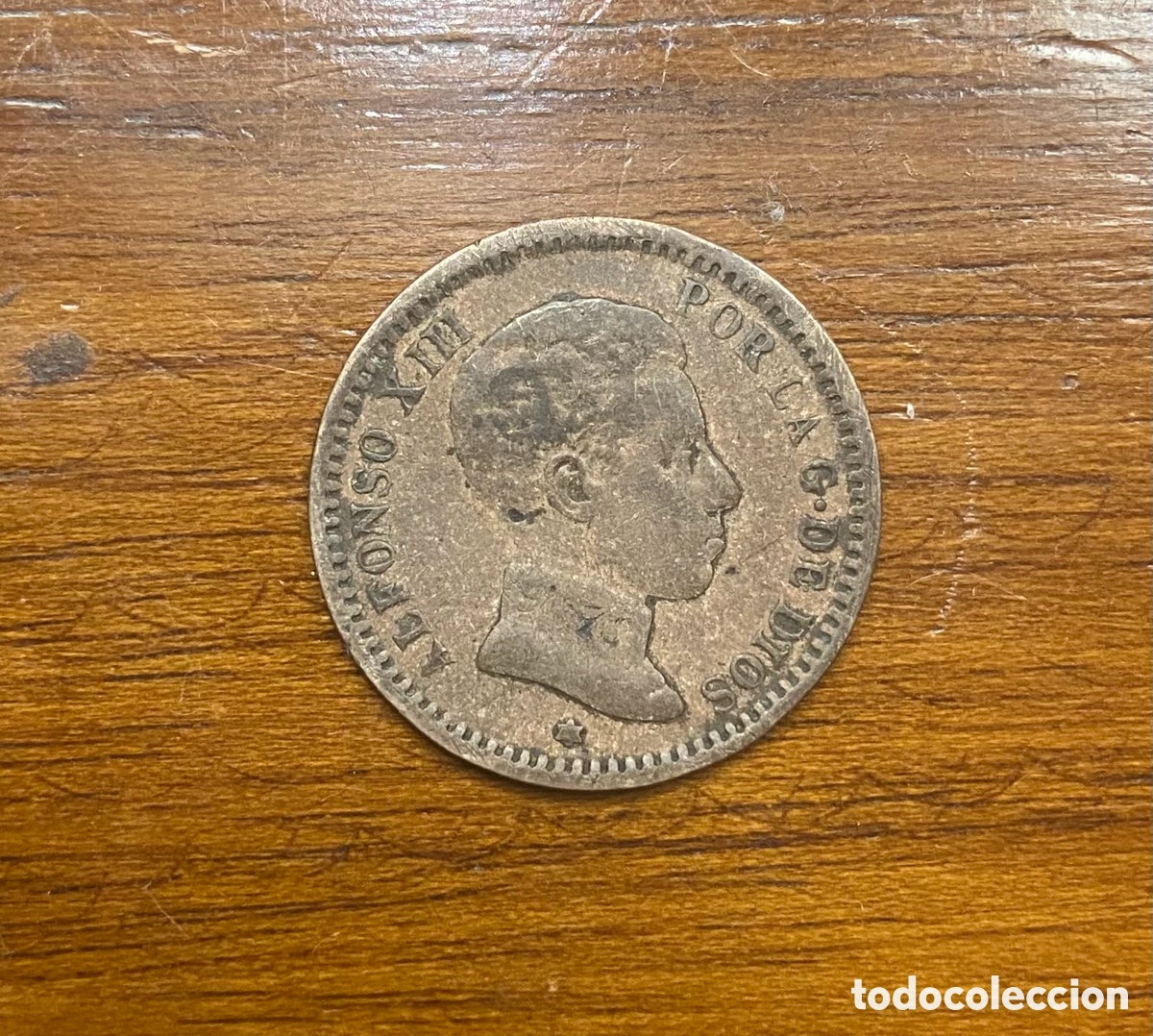 Monedas de Espa&ntilde;a: 5 Monedas de Espa&ntilde;a de 2 c&eacute;ntimos del 1904 - Foto 1