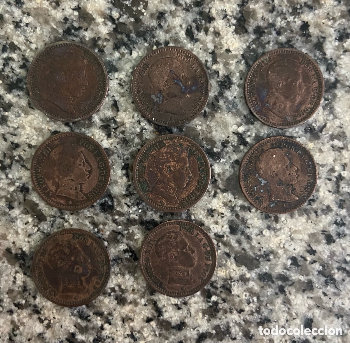 Monedas de Espa&ntilde;a: 7 Monedas de Espa&ntilde;a 2 c&eacute;ntimos del 1905 - Foto 3