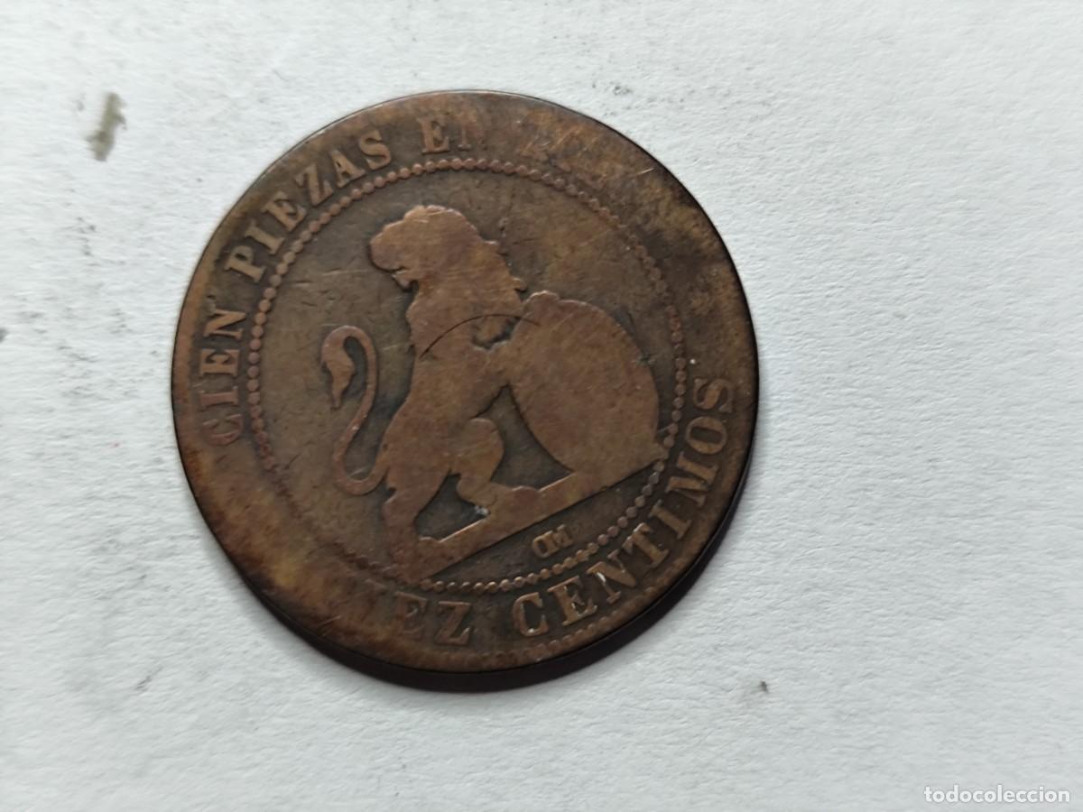 Monedas de Espa&ntilde;a: MONEDA 1870 10 CENTIMOS 100 PIEZAS EN KILO - Foto 1