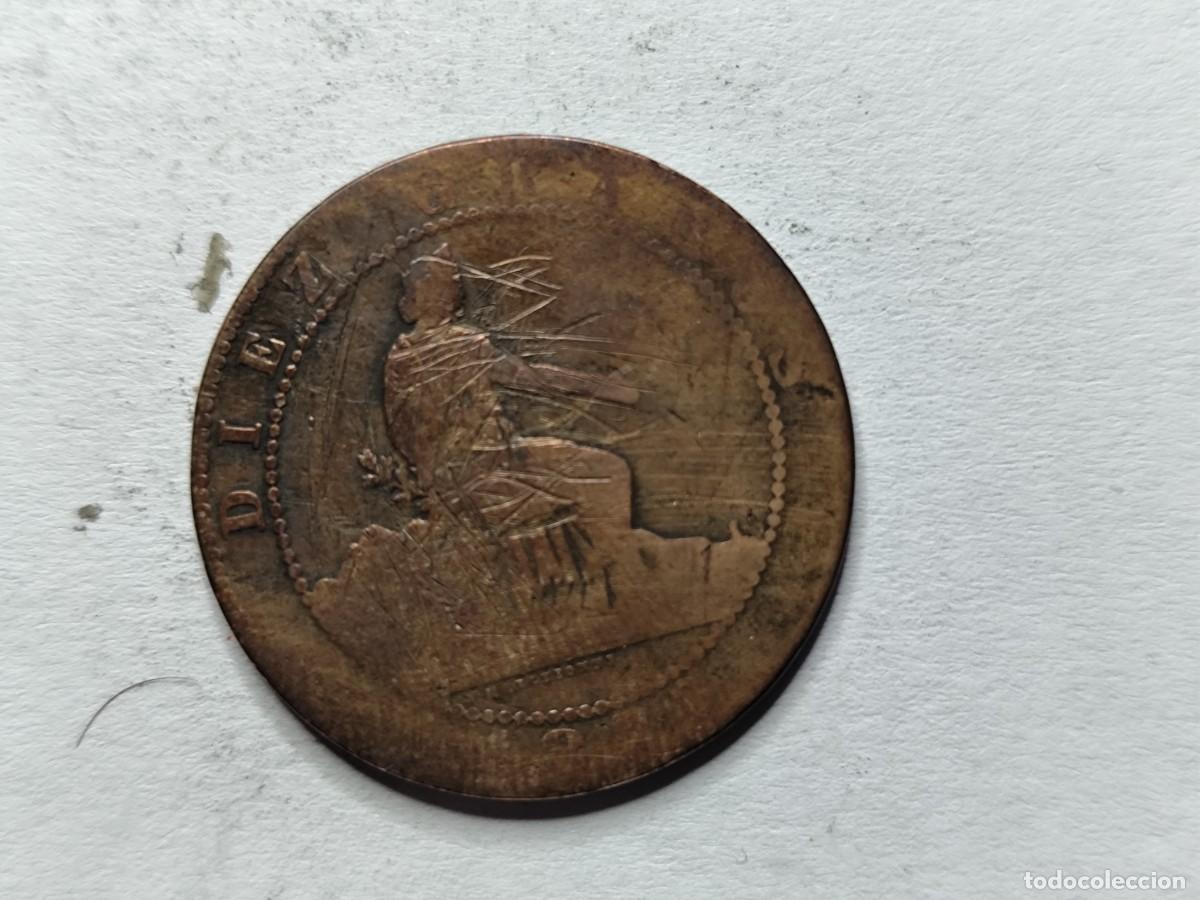 Monedas de Espa&ntilde;a: MONEDA 1870 10 CENTIMOS 100 PIEZAS EN KILO - Foto 4