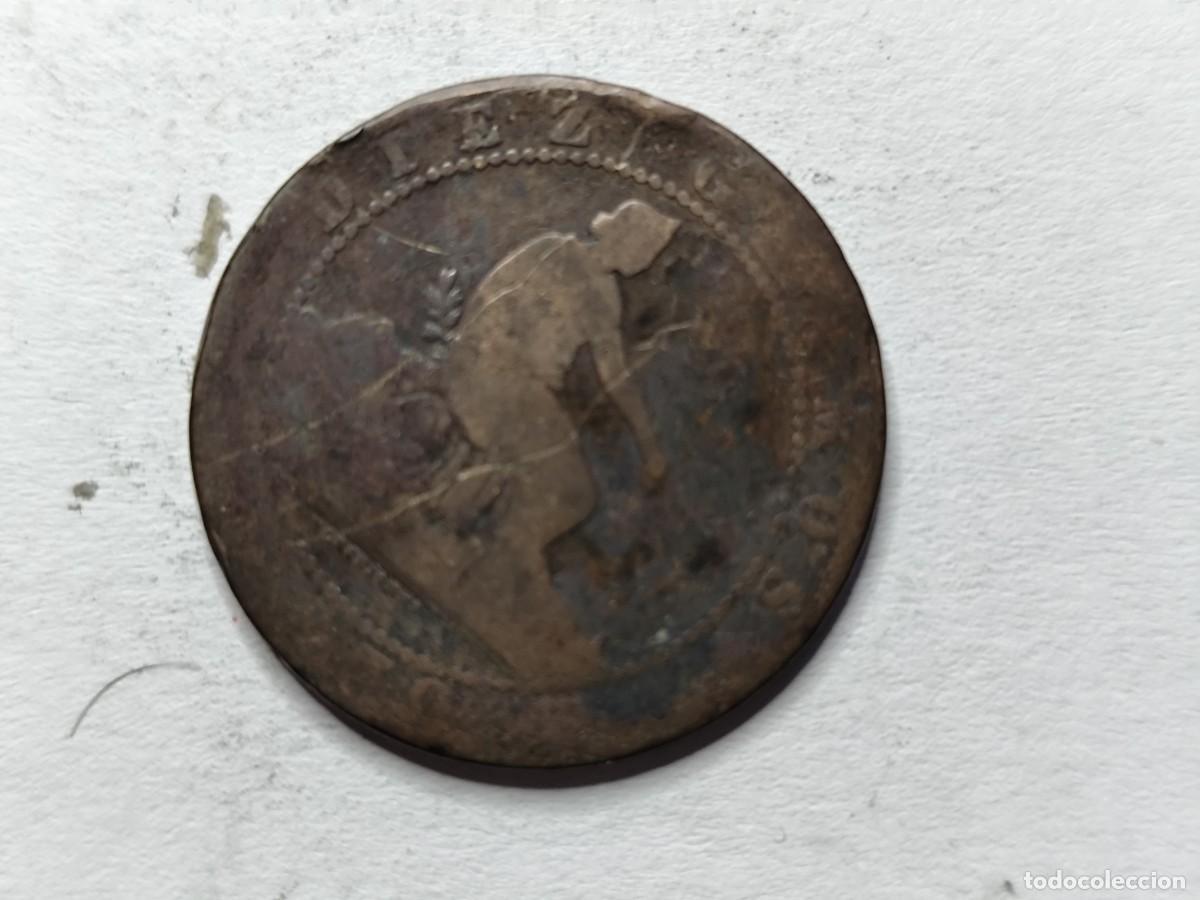Monedas de Espa&ntilde;a: MONEDA 1870 10 CENTIMOS 100 PIEZAS EN KILO - Foto 1