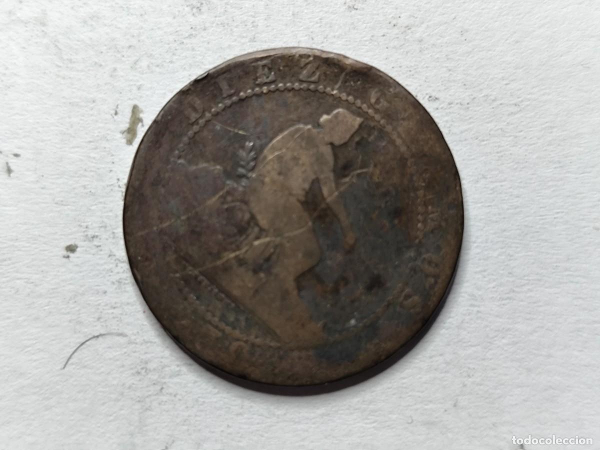 Monedas de Espa&ntilde;a: MONEDA 1870 10 CENTIMOS 100 PIEZAS EN KILO - Foto 2