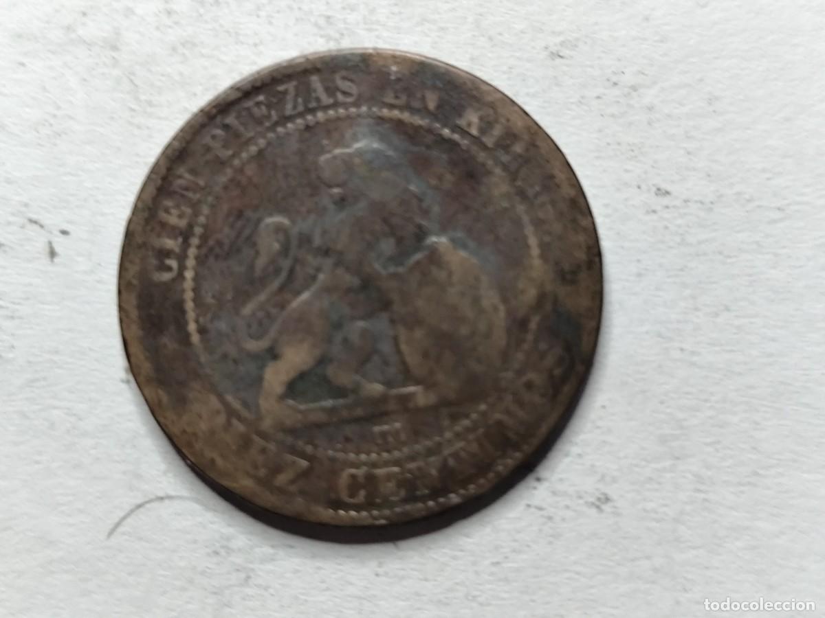 Monedas de Espa&ntilde;a: MONEDA 1870 10 CENTIMOS 100 PIEZAS EN KILO - Foto 3