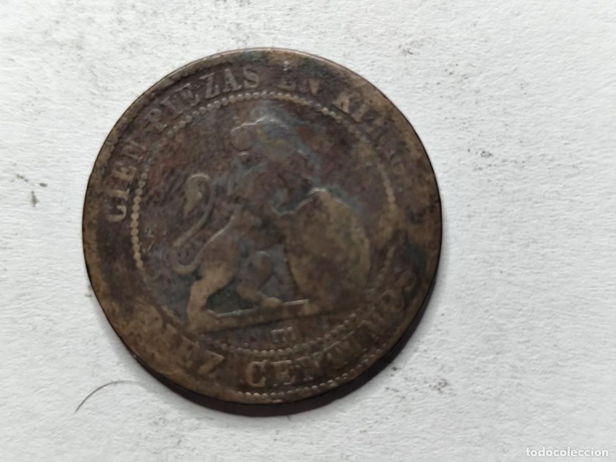 Monedas de Espa&ntilde;a: MONEDA 1870 10 CENTIMOS 100 PIEZAS EN KILO - Foto 4