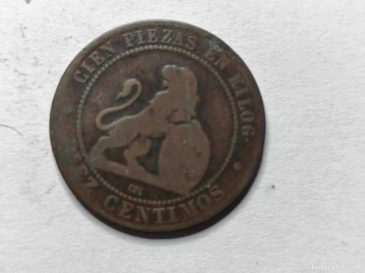 Monedas de Espa&ntilde;a: MONEDA 1870 10 CENTIMOS 100 PIEZAS EN KILO - Foto 1