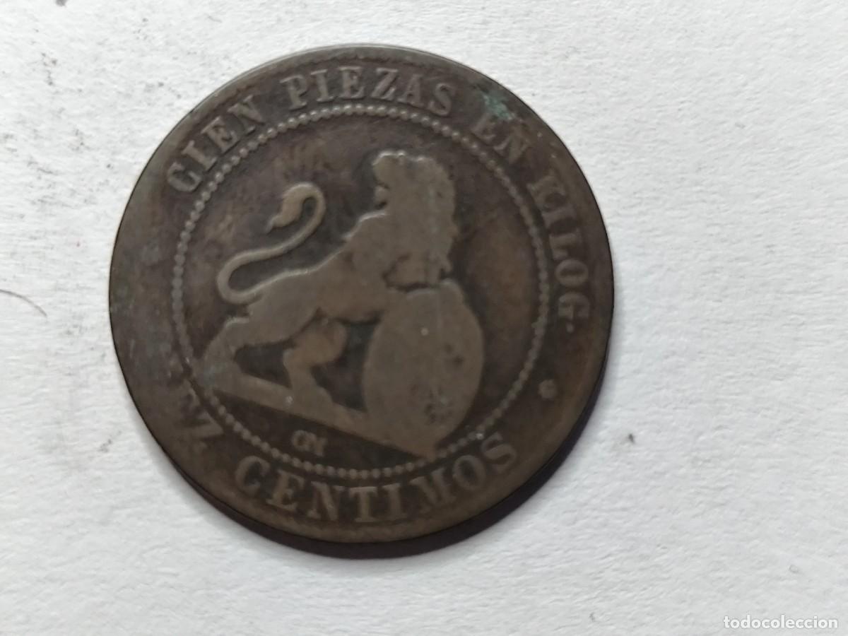 Monedas de Espa&ntilde;a: MONEDA 1870 10 CENTIMOS 100 PIEZAS EN KILO - Foto 2