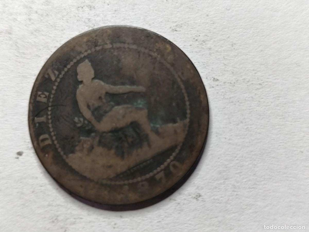 Monedas de Espa&ntilde;a: MONEDA 1870 10 CENTIMOS 100 PIEZAS EN KILO - Foto 3