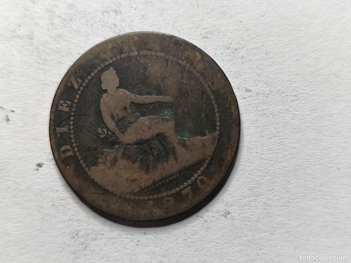 Monedas de Espa&ntilde;a: MONEDA 1870 10 CENTIMOS 100 PIEZAS EN KILO - Foto 4