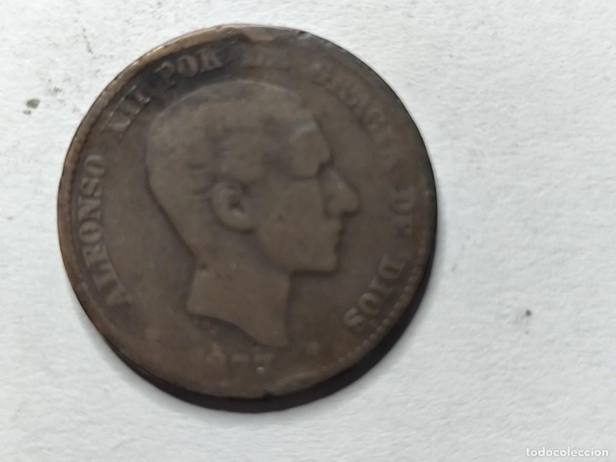 Monedas de Espa&ntilde;a: ALFONSO XII 1877 DIEZ CENTIMOS - Foto 1