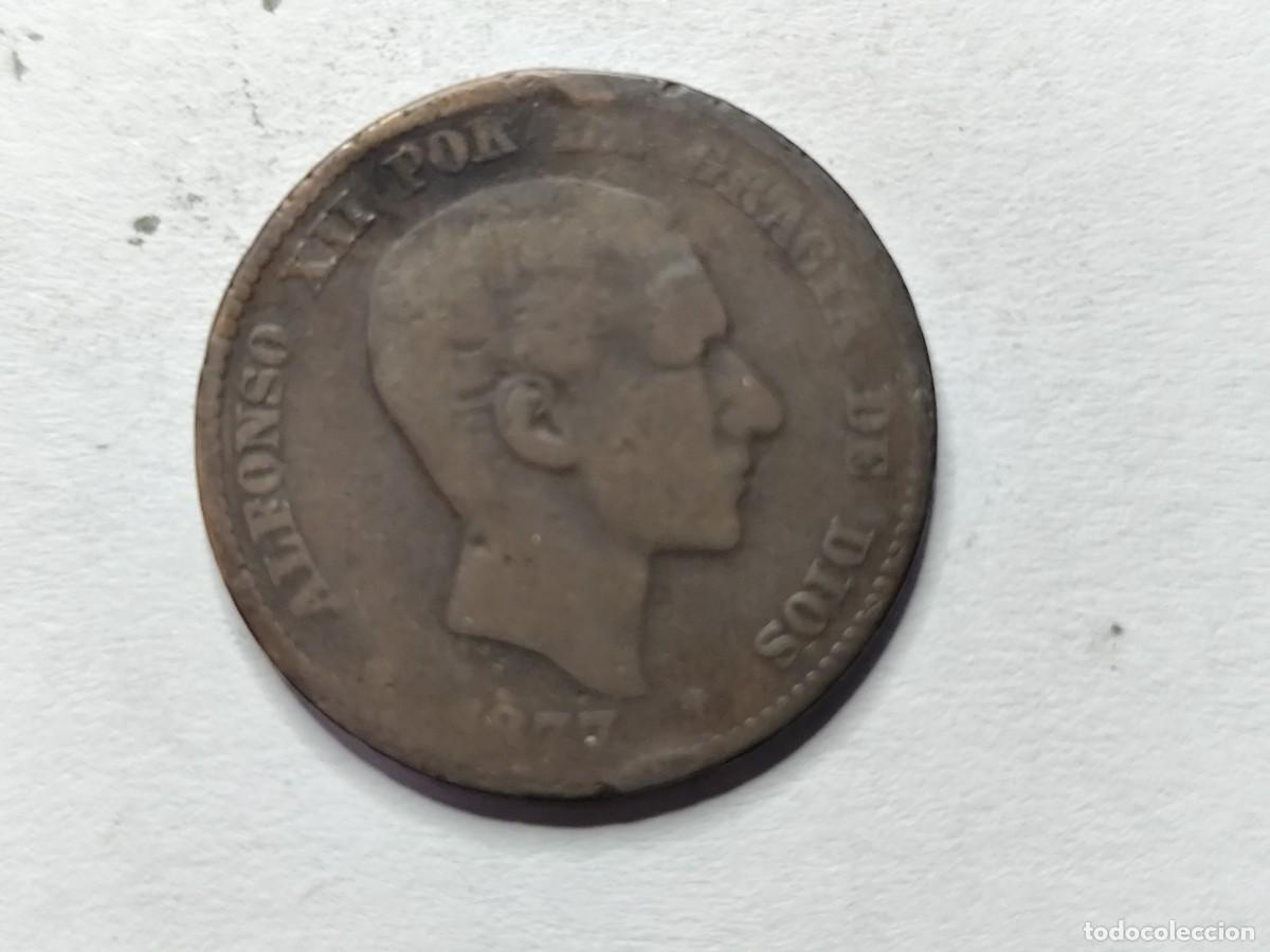 Monedas de Espa&ntilde;a: ALFONSO XII 1877 DIEZ CENTIMOS - Foto 2