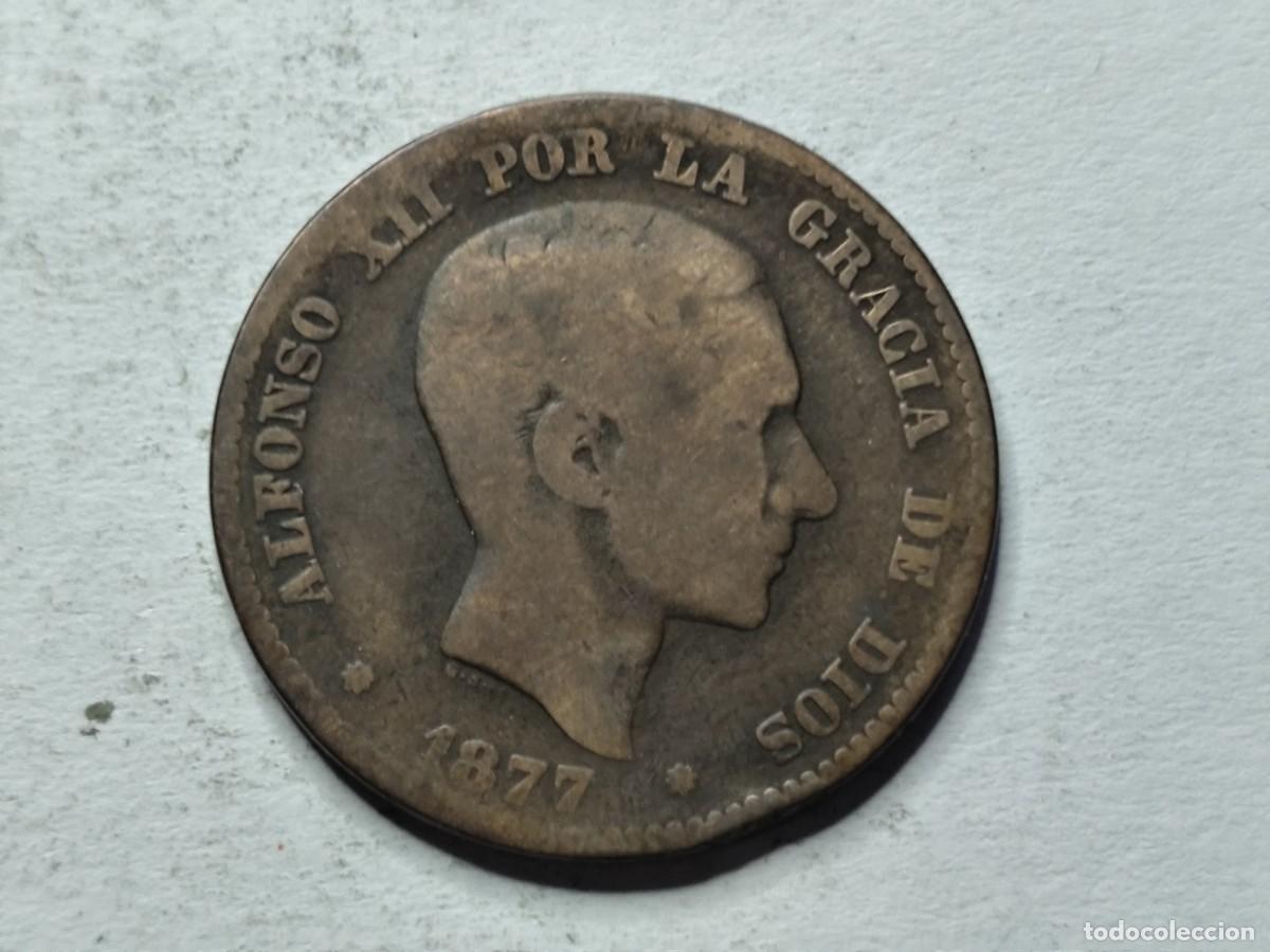 Monedas de Espa&ntilde;a: ALFONSO XII 1877 DIEZ CENTIMOS - Foto 2