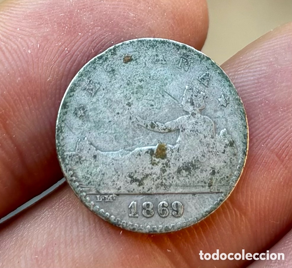 Monedas de Espa&ntilde;a: Moneda PLATA 50 Centimos 1869 Espa&ntilde;a - Foto 1