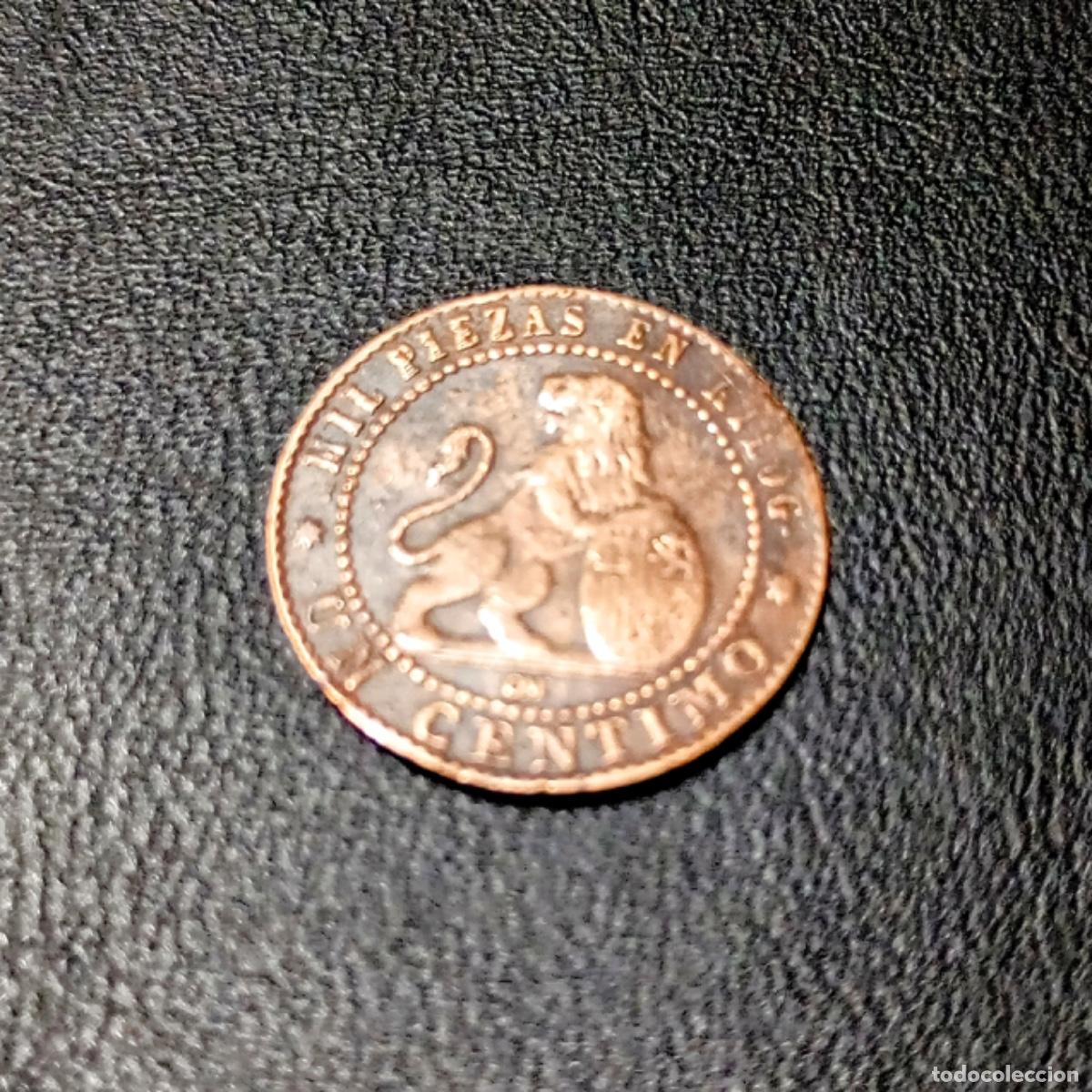 Monedas de Espa&ntilde;a: MONEDA DE 1 CENTIMO GOBIERNO PROVISIONAL - 1870. ESTADO COMO SE VE EN LAS IM&Aacute;GENES. - Foto 2