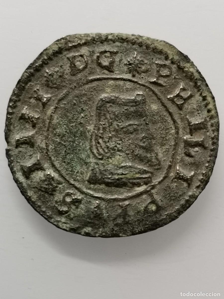 Monedas de Espa&ntilde;a: Felipe IV 16 Maraved&iacute;s Ceca de Granada - FALSA DE &Eacute;POCA - Foto 4