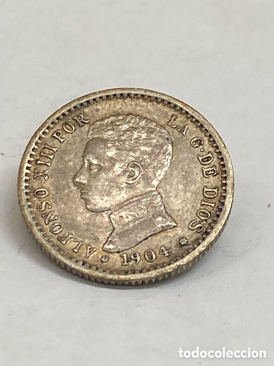 Monedas de Espa&ntilde;a: Moneda de plata 50 cents 1904 X35 - Foto 1