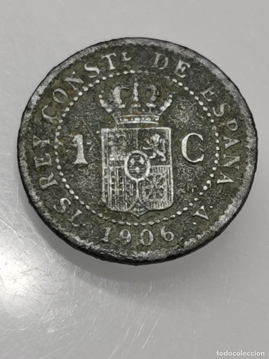 Monedas de Espa&ntilde;a: Alfonso XIII - 1906 - 1 C&eacute;ntimo *6 SLV - MADRID. - Foto 5