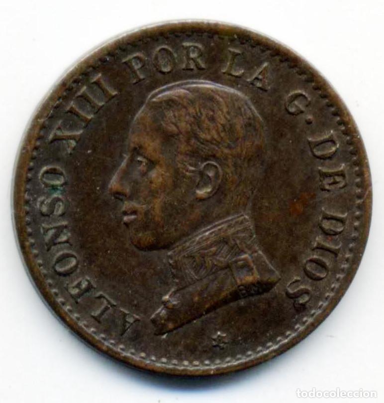 Monedas de Espa&ntilde;a: XS- ALFONSO XIII 1 C&eacute;ntimo 1912 - Foto 1