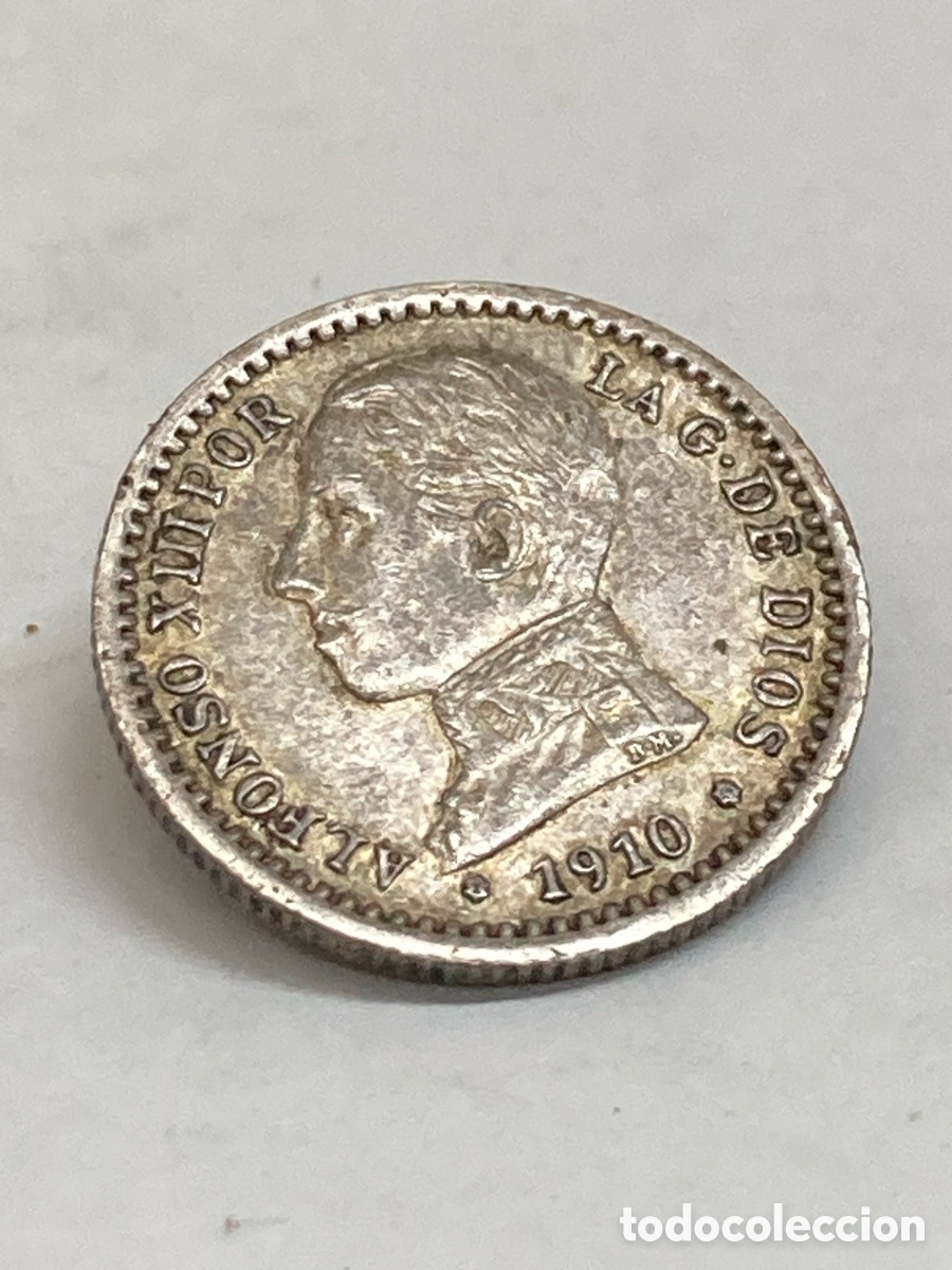 Monedas de Espa&ntilde;a: Moneda de plata 50 c&eacute;ntimos 1910 J52 - Foto 1