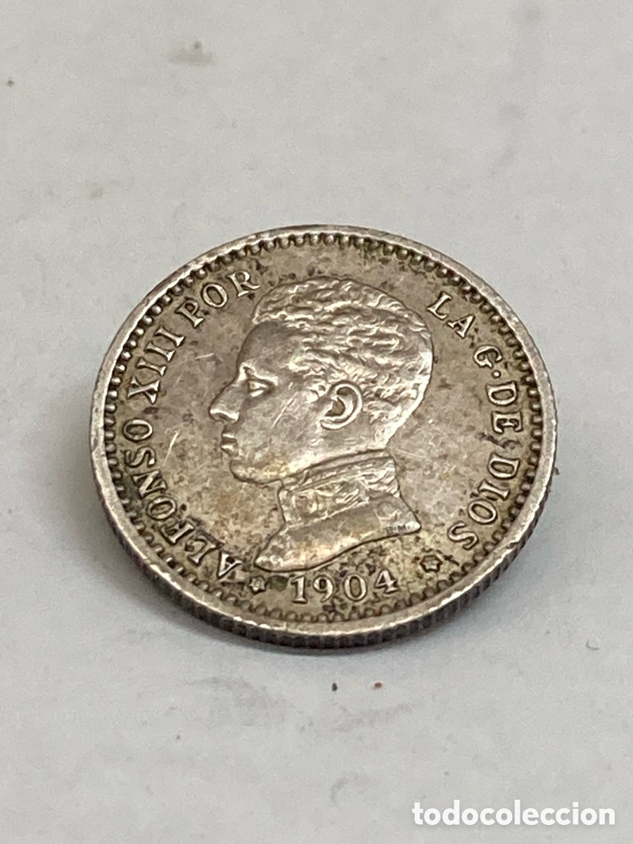 Monedas de Espa&ntilde;a: Moneda de plata 50 c&eacute;ntimos 1904 J52 - Foto 1
